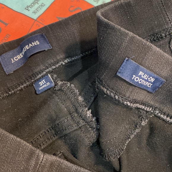 J CREW JEANA PULL-ON TOOTHPICK skinny 31T tall black grey stretch - Picture 4 of 5